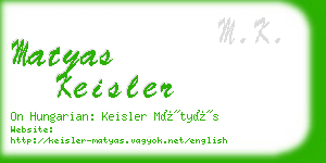 matyas keisler business card